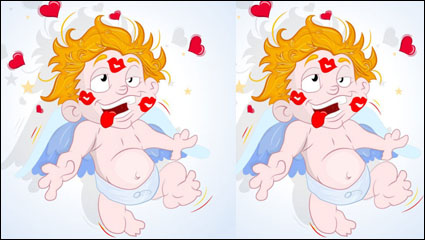 Cartoon Love Theme 01 - vector de material