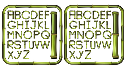 Letras creativas de bamb 01 - vector de material