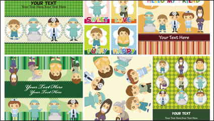 Ilustrador niños lindos de la historieta es 04 - vector de material