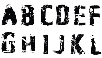 Grabados Tire letras - vector de material