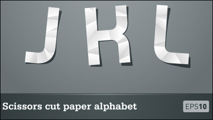 Cartas de papel de corte 02 - vector de material