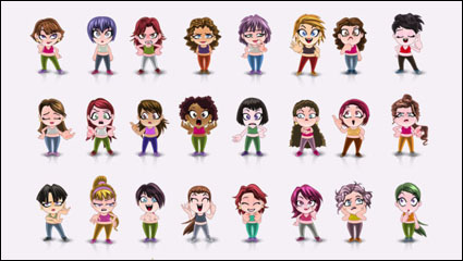 Personajes de dibujos animados - vector