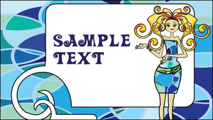 Cartoon imagen Belleza 03 - vector de material