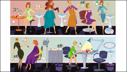 Cartoon Barber ilustrador 03 - vector de material
