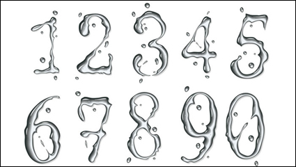 El agua cae cifras textura - vector de material