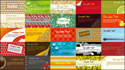 Elegante tarjeta de visita 03 - vector de material