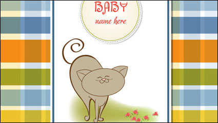 Cute dibujos animados ilustracin 01 - vector de material