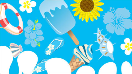 Cartoon Summer Fotos de 05 - vector de material