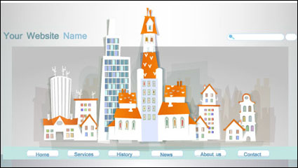 Cartoon construccin del recorte de papel 01 - vector de material