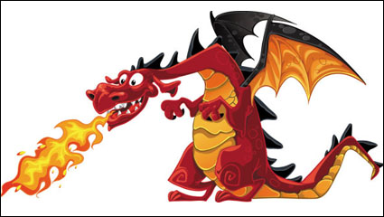 Cartoon dragn imagen 01 - vector de material