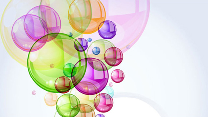 Burbujas de colores de fondo 01 - vector de material