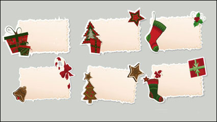 Elementos de la Navidad pegatinas 02 - vector de material
