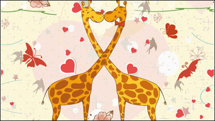 Cartoon amarillo animal 03 - vector de material