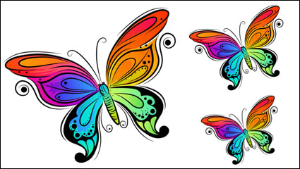 Colorido ilustraciones pintadas a mano 01 - vector de material