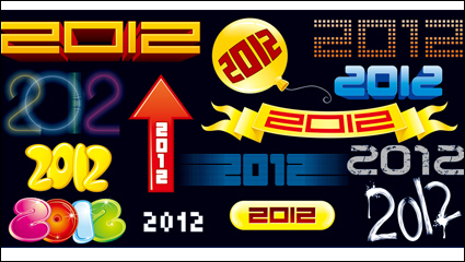 2012 diseño de la fuente - vector de material