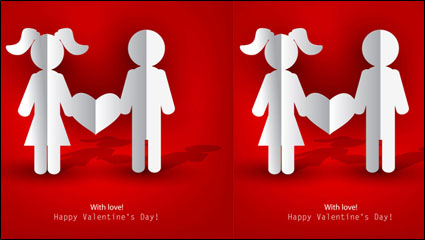 Elementos de las etiquetas de San Valentn 04 - vector de material