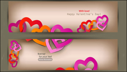 Elementos de las etiquetas de San Valentn 03 - vector de material