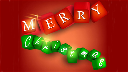 Una hermosa Navidad elementos de fondo 02 - vector de material
