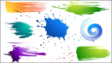 Splash efectos cepillo - vector de material