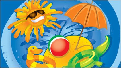 Cartoon Summer Fotos de 02 - vector de material