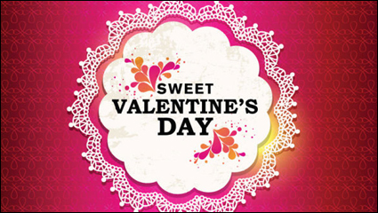 Valentine etiquetas de fondo - vector