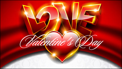 Fancy Valentine fondo 03 - vector de material