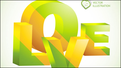 Letras tridimensionales 03 - vector de material