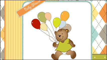 Cute dibujos animados fondo 02 - vector de material