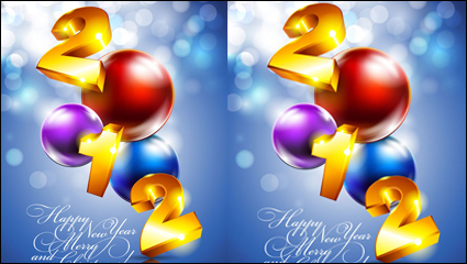 Hermoso fondo de Navidad decoracin 03 - vector de material