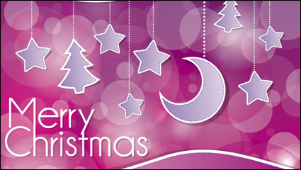 Decoracin de Navidad de fondo 01 - vector de material