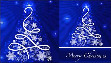 Navidad azul de fondo 02 - vector de material