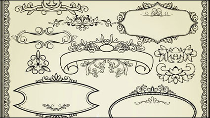 De estilo europeo encaje patrn 04 - vector de material