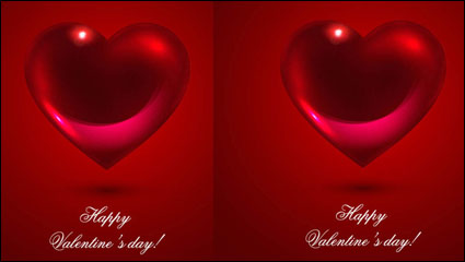 Romntico en forma de corazn de fondo 02 - vector de material