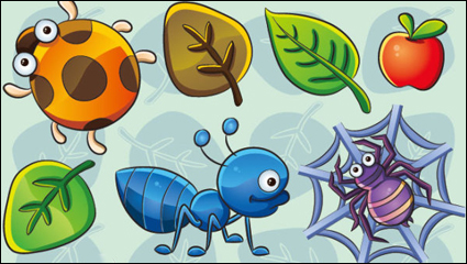 La planta de de insectos lindo 02 - material de vectores
