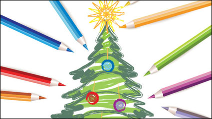 Decoracin del rbol de navidad 02 - Vector