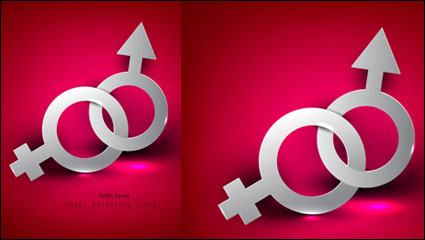 Elementos de las etiquetas de San Valentn 07 - vector de material