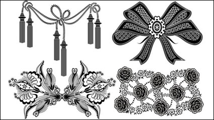 Patrones en blanco y negro 05 - vector de material