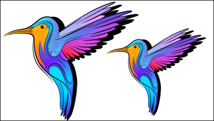 Coloridas ilustraciones pintadas a mano 05 - vector de material