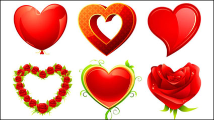 Da de San Valentn elementos romnticos 02 - vector de material