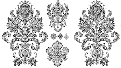 Patrones en blanco y negro 02 - vector de material