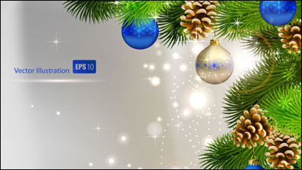 El exquisito Navidad bola fondo 01 - vector de material