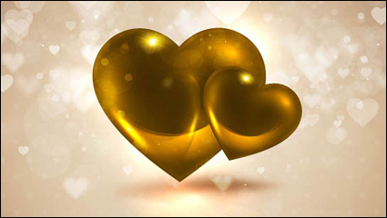 Romantic fondo en forma de corazn 06 - vector de material