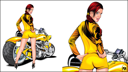 Sexy hermoso auto deportivo 01 - vector de material