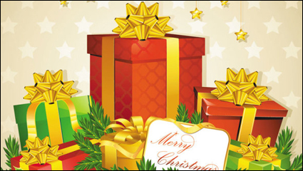 Hermosos elementos de la Navidad 04 - vector de material