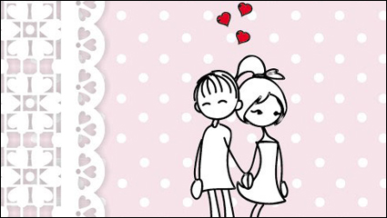 Line se public el da de San Valentn de ilustraciones Da 04 - vector de material