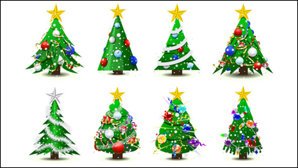 Precioso rbol de Navidad - vector de material