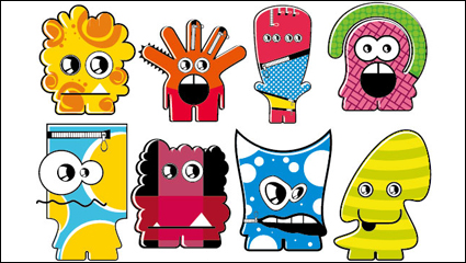 Monstruo de dibujos animados 03 - vector de material