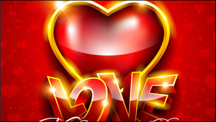 El precioso Valentine fondo 05 - vector de material