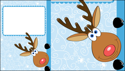 Cartoon Christmas deer 04 - vector de material