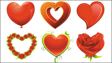 San Valentn romntico elementos Da 01 - vector de material